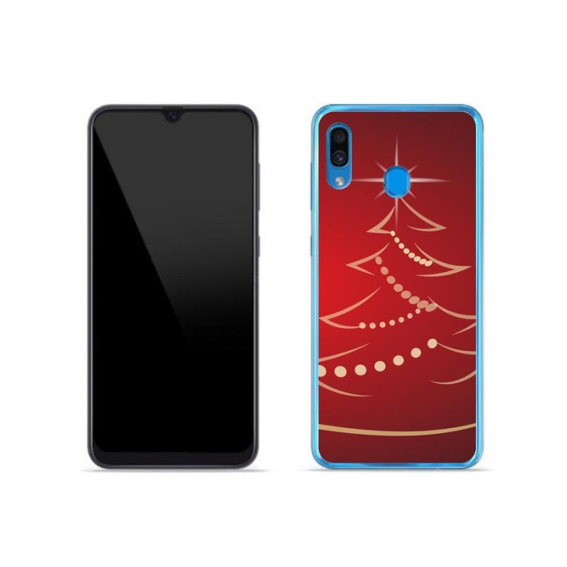 Gélový kryt mmCase na mobil Samsung Galaxy A30 - kreslený vianočný stromček