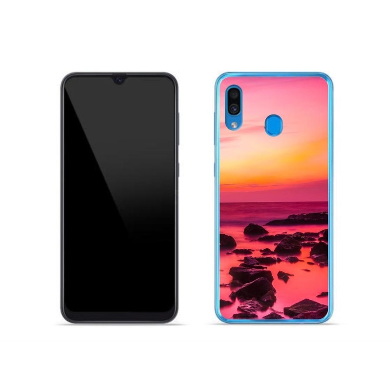 Gélový kryt mmCase na mobil Samsung Galaxy A30 - more a žiara