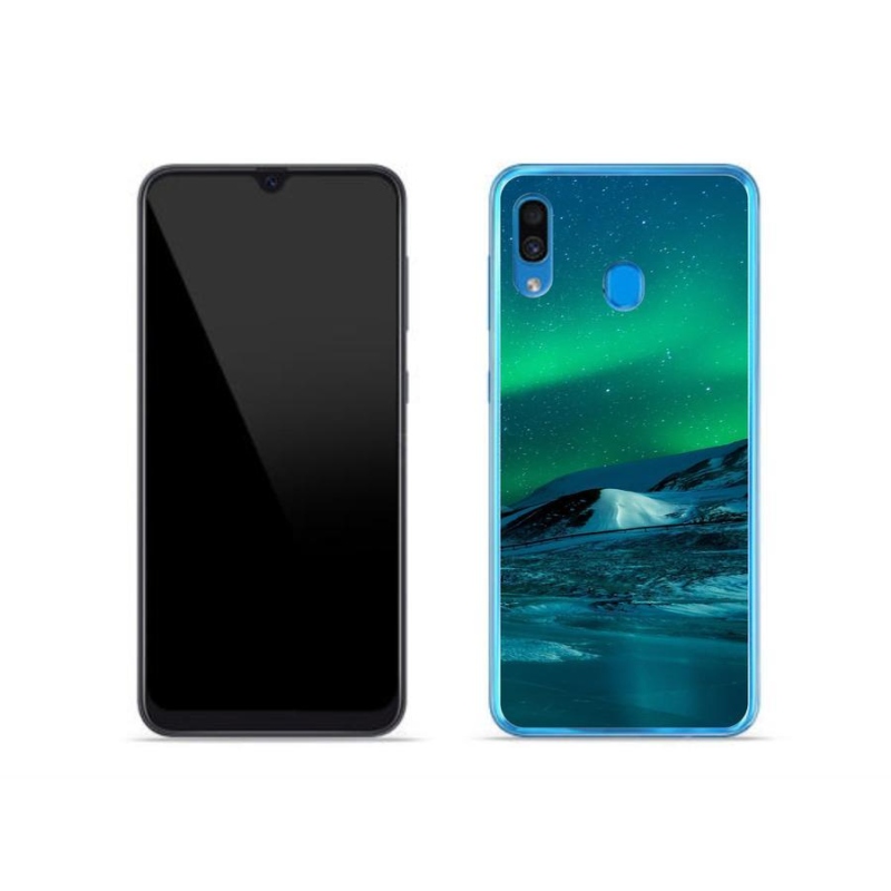 Gélový kryt mmCase na mobil Samsung Galaxy A30 - polárna žiara