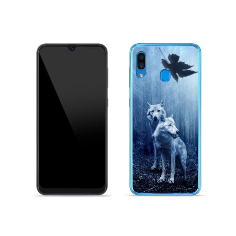 Gélový kryt mmCase na mobil Samsung Galaxy A30 - vlci v lese