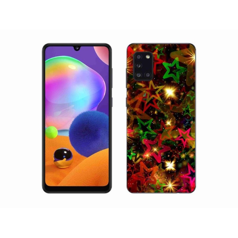 Gélový kryt mmCase na mobil Samsung Galaxy A31 - farebné hviezdičky