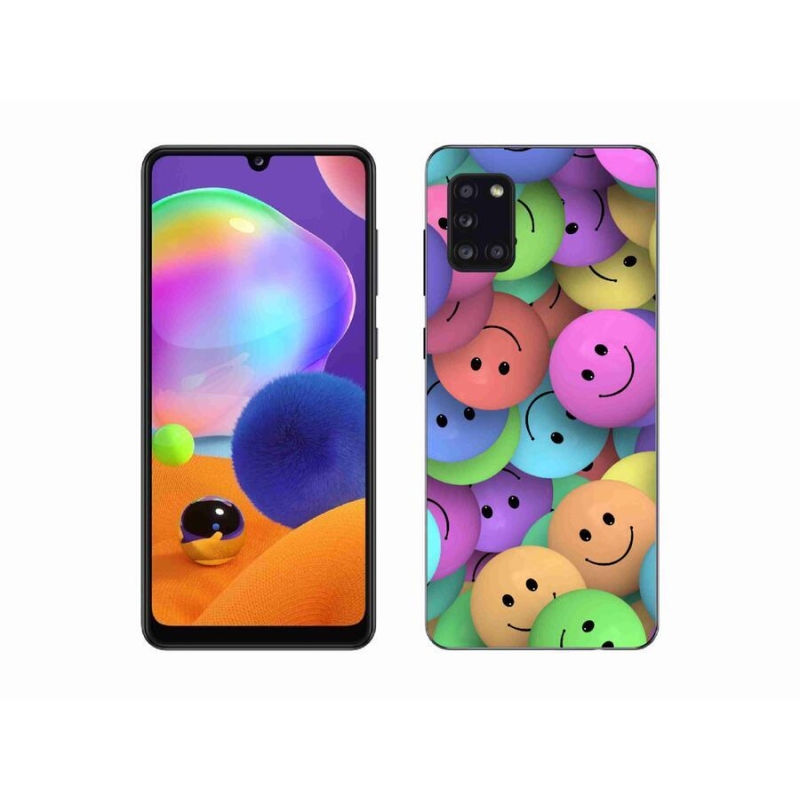 Gélový kryt mmCase na mobil Samsung Galaxy A31 - farební smajlíci