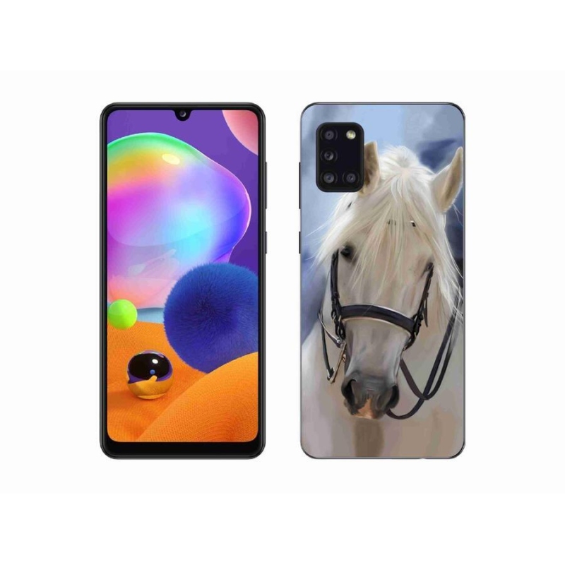 Gélový kryt mmCase na mobil Samsung Galaxy A31 - biely kôň