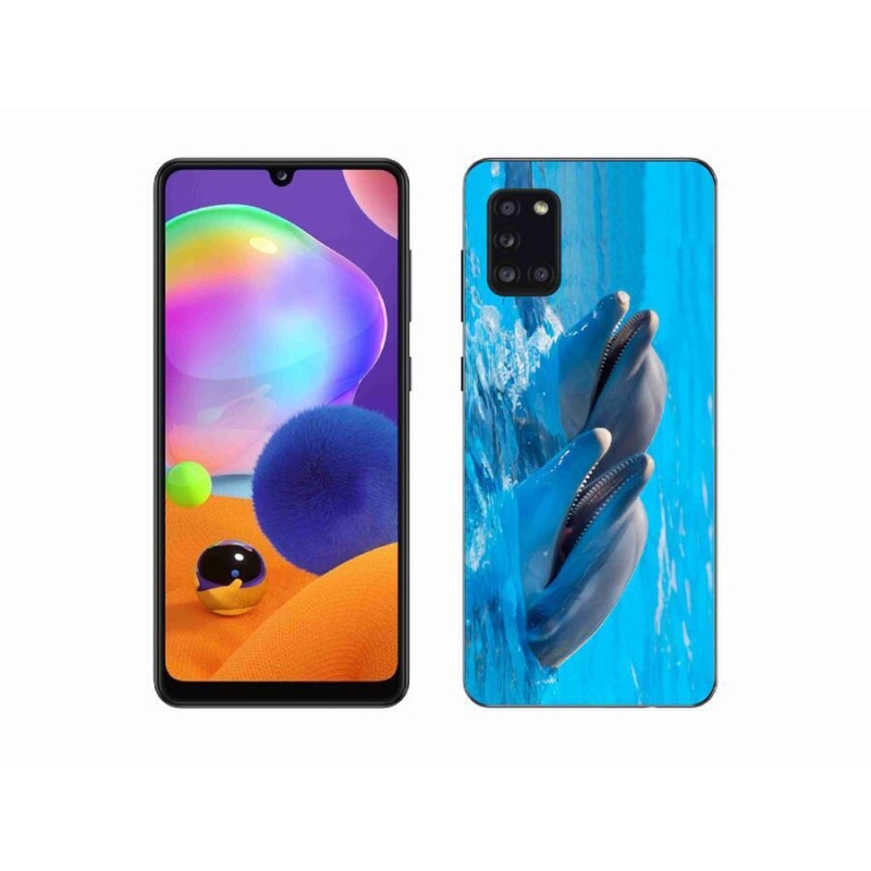 Gélový kryt mmCase na mobil Samsung Galaxy A31 - delfíny