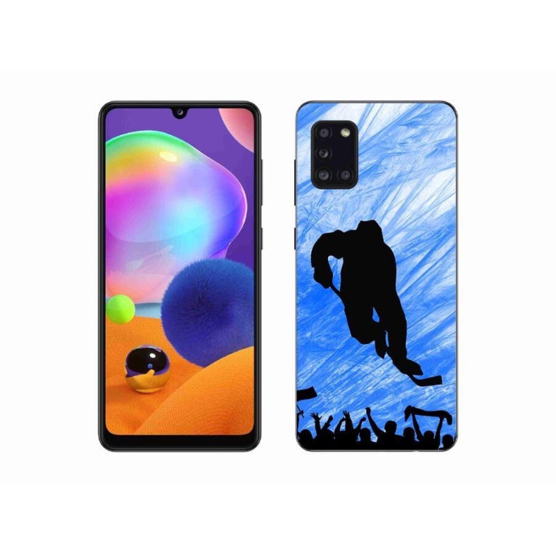 Gélový kryt mmCase na mobil Samsung Galaxy A31 - hokejový hráč