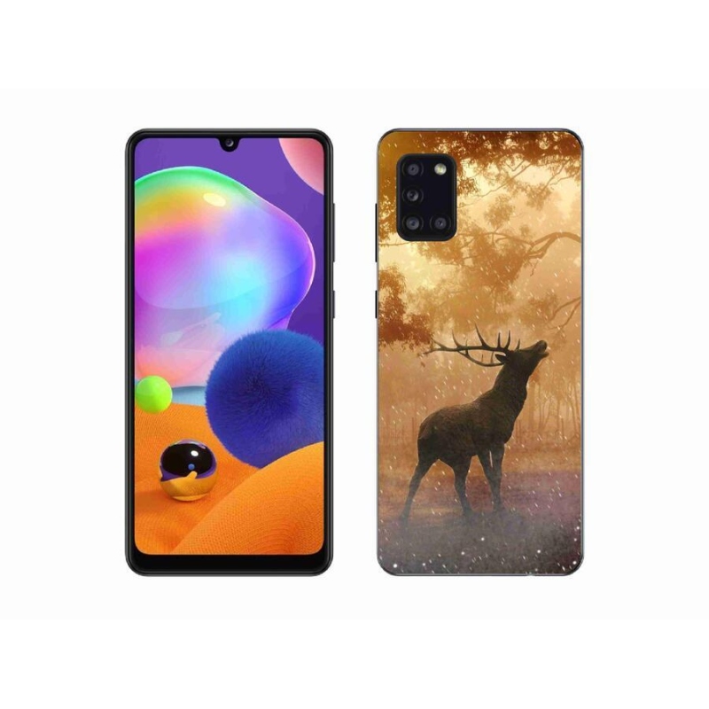 Gélový kryt mmCase na mobil Samsung Galaxy A31 - jeleň v ruji