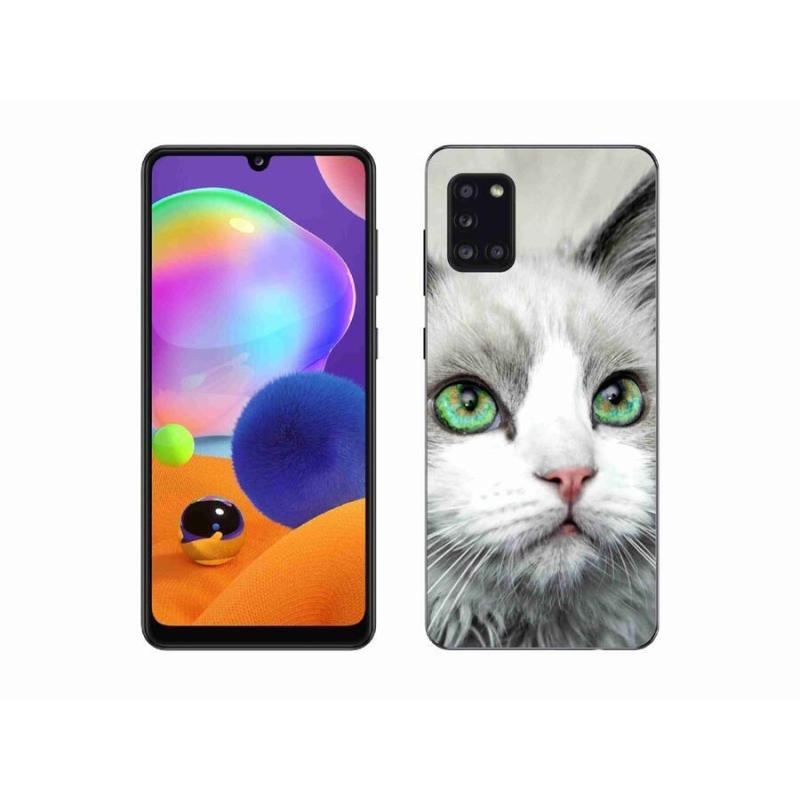 Gélový kryt mmCase na mobil Samsung Galaxy A31 - mačací pohľad