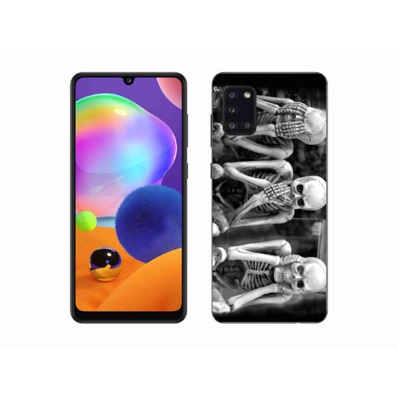 Gélový kryt mmCase na mobil Samsung Galaxy A31 - kostlivci