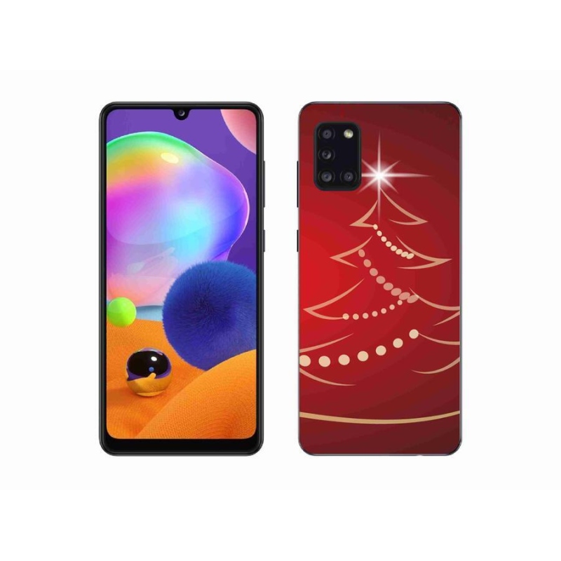 Gélový kryt mmCase na mobil Samsung Galaxy A31 - kreslený vianočný stromček