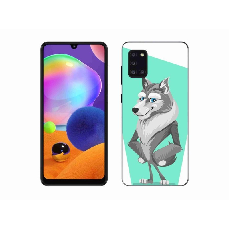 Gélový kryt mmCase na mobil Samsung Galaxy A31 - kreslený vlk