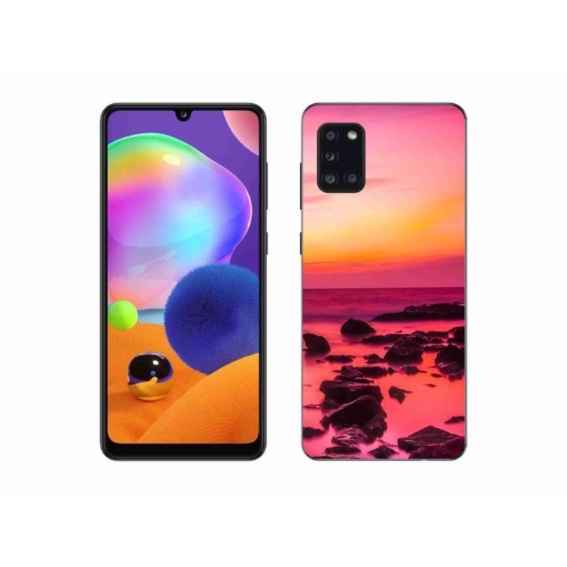 Gélový kryt mmCase na mobil Samsung Galaxy A31 - more a žiara