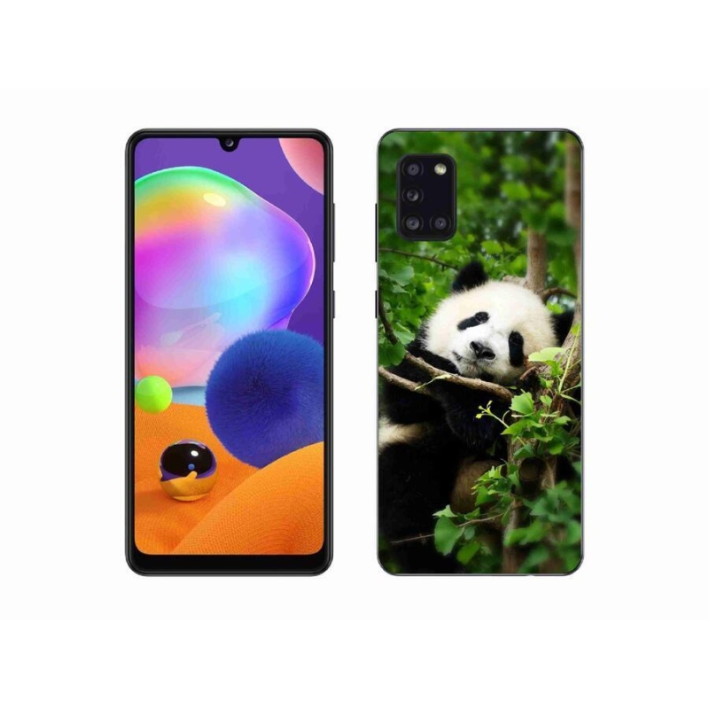 Gélový kryt mmCase na mobil Samsung Galaxy A31 - panda