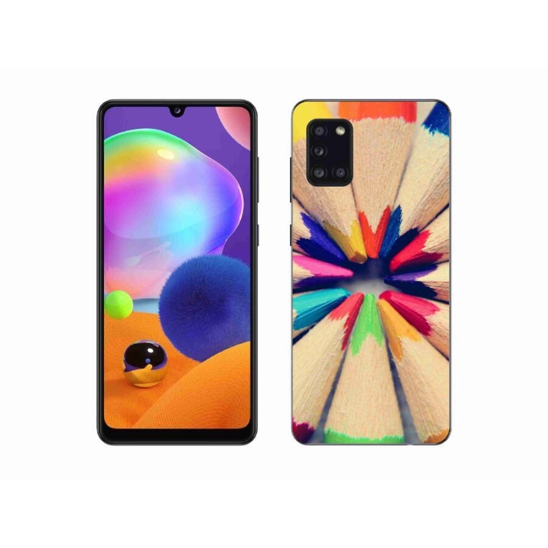 Gélový kryt mmCase na mobil Samsung Galaxy A31 - pastelky