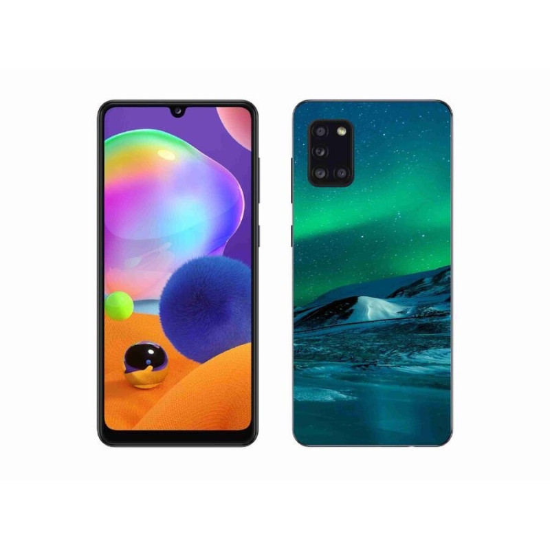 Gélový kryt mmCase na mobil Samsung Galaxy A31 - polárna žiara