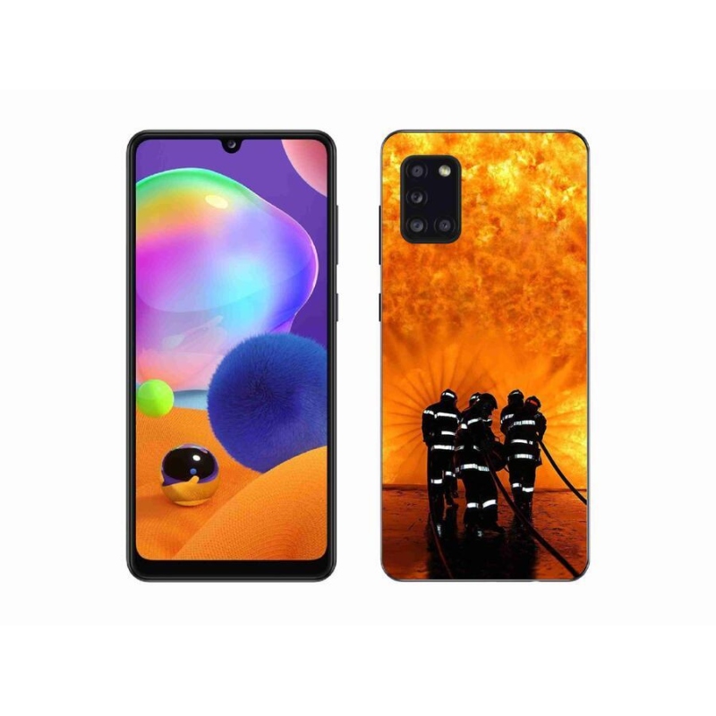 Gélový kryt mmCase na mobil Samsung Galaxy A31 - požiar