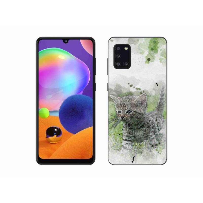 Gélový kryt mmCase na mobil Samsung Galaxy A31 - roztomilé mačiatko 1