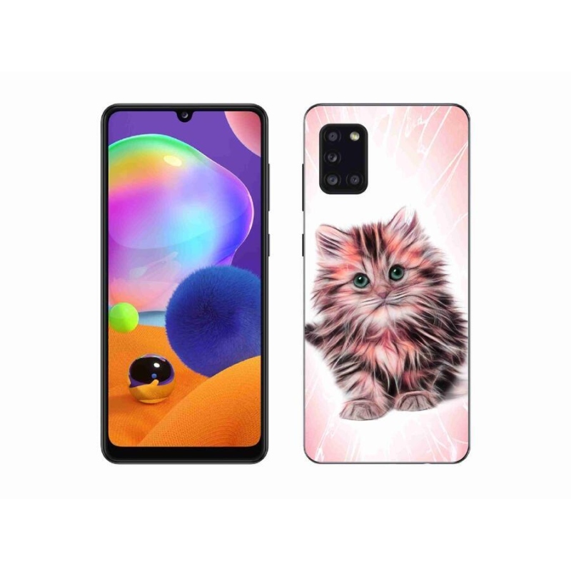 Gélový kryt mmCase na mobil Samsung Galaxy A31 - roztomilé mačiatko