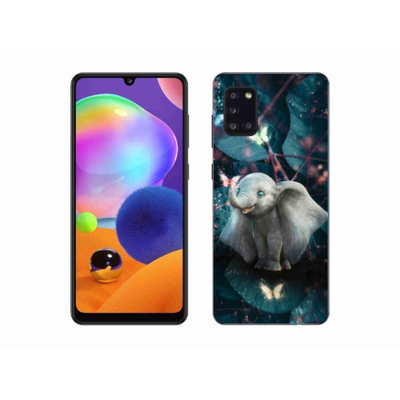 Gélový kryt mmCase na mobil Samsung Galaxy A31 - roztomilý slon