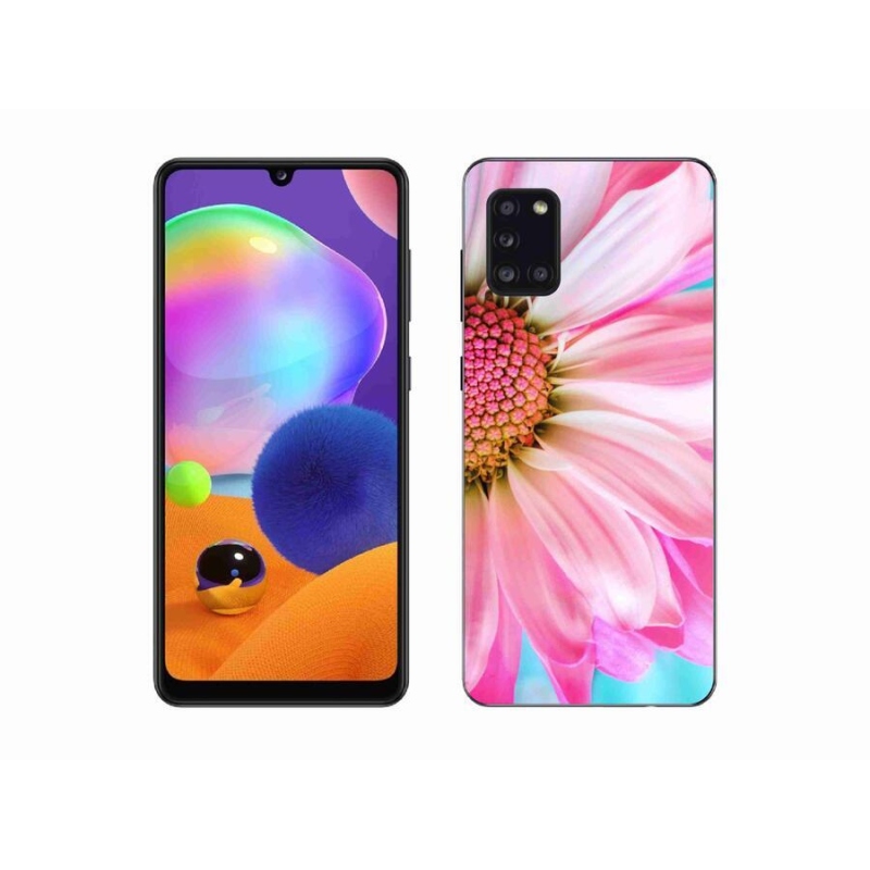 Gélový kryt mmCase na mobil Samsung Galaxy A31 - ružová kvetina