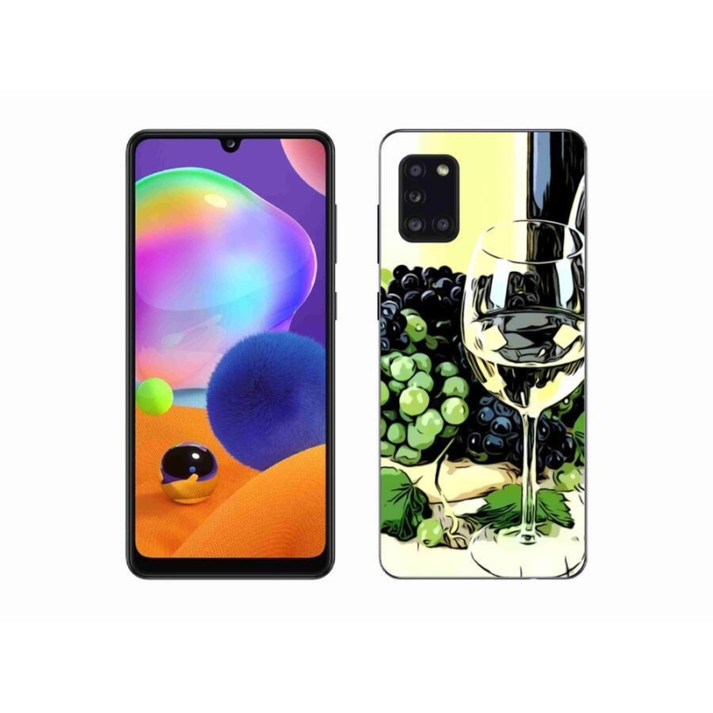 Gélový kryt mmCase na mobil Samsung Galaxy A31 - pohár vína