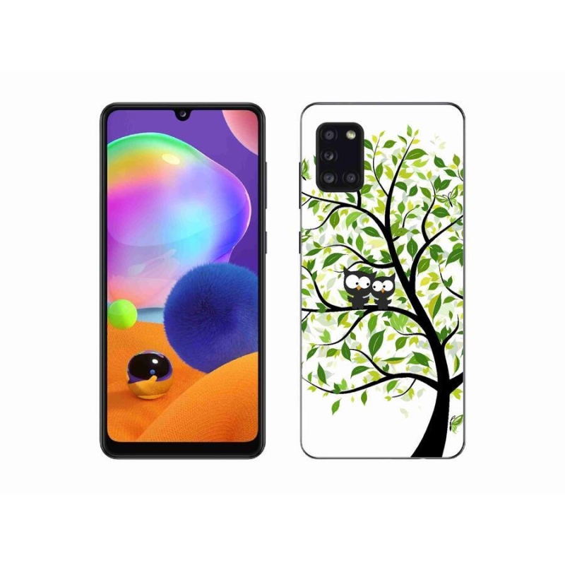 Gélový kryt mmCase na mobil Samsung Galaxy A31 - malej sovy na strome