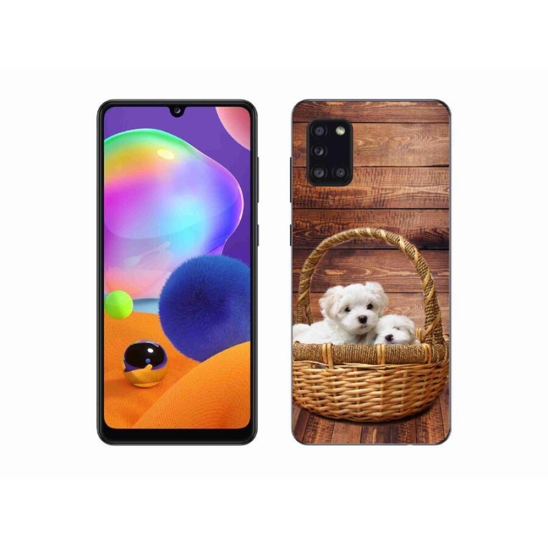 Gélový kryt mmCase na mobil Samsung Galaxy A31 - šteniatka