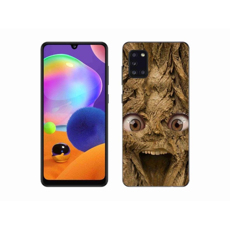 Gélový kryt mmCase na mobil Samsung Galaxy A31 - veselý strom s očami