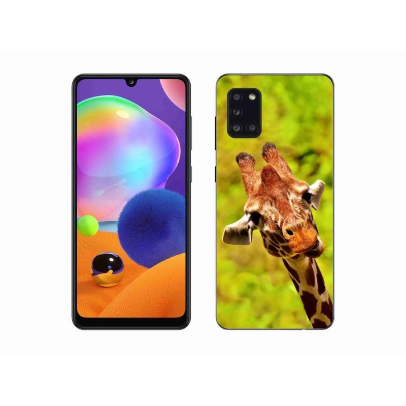 Gélový kryt mmCase na mobil Samsung Galaxy A31 - žirafa