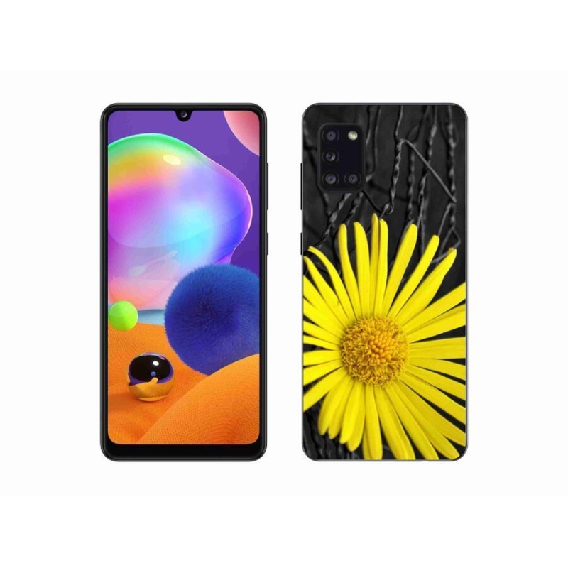 Gélový kryt mmCase na mobil Samsung Galaxy A31 - žltý kvet