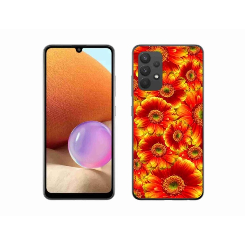 Gélový kryt mmCase na mobil Samsung Galaxy A32 4G - gerbera 1