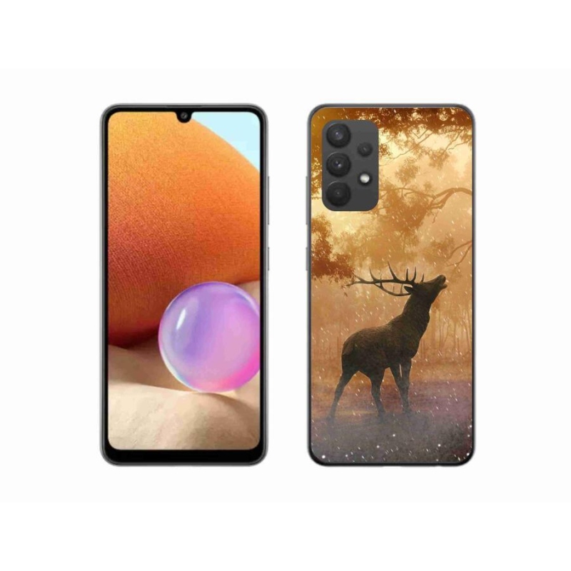 Gélový kryt mmCase na mobil Samsung Galaxy A32 4G - jeleň v ruji