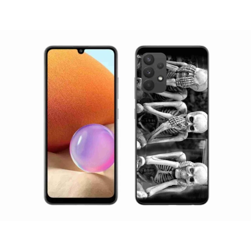Gélový kryt mmCase na mobil Samsung Galaxy A32 4G - kostlivci