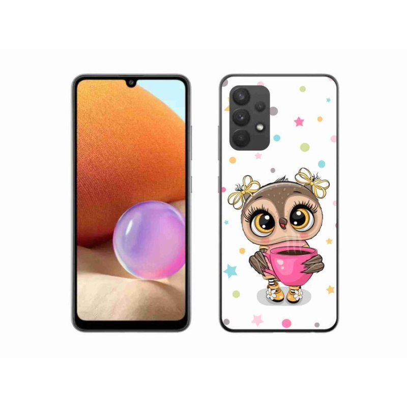 Gélový kryt mmCase na mobil Samsung Galaxy A32 4G - kreslená sovička