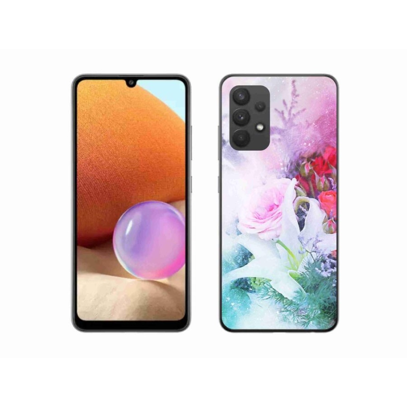 Gélový kryt mmCase na mobil Samsung Galaxy A32 4G - kvety 4