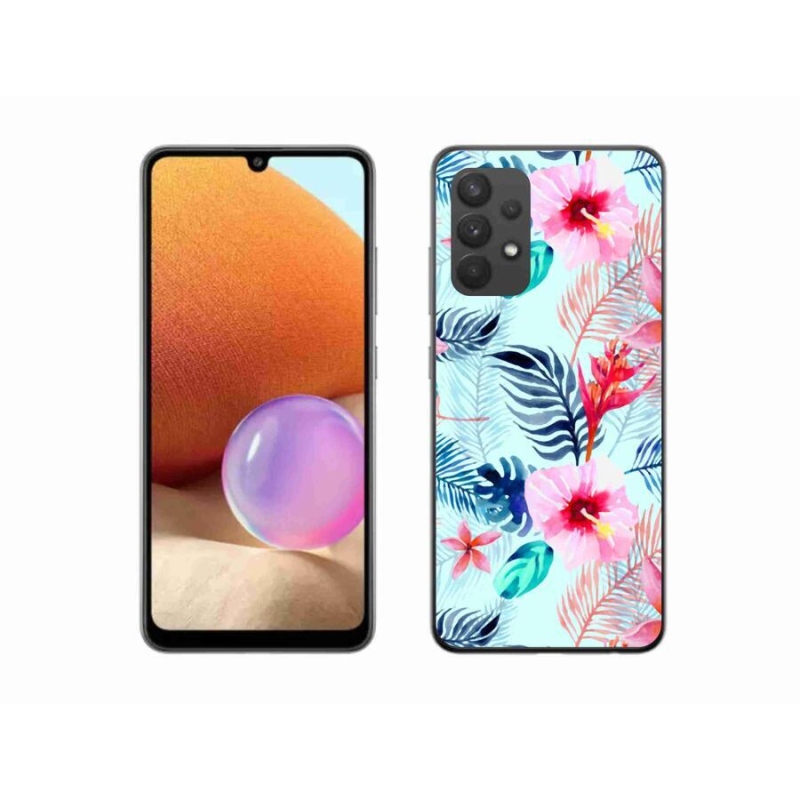 Gélový kryt mmCase na mobil Samsung Galaxy A32 4G - kvety