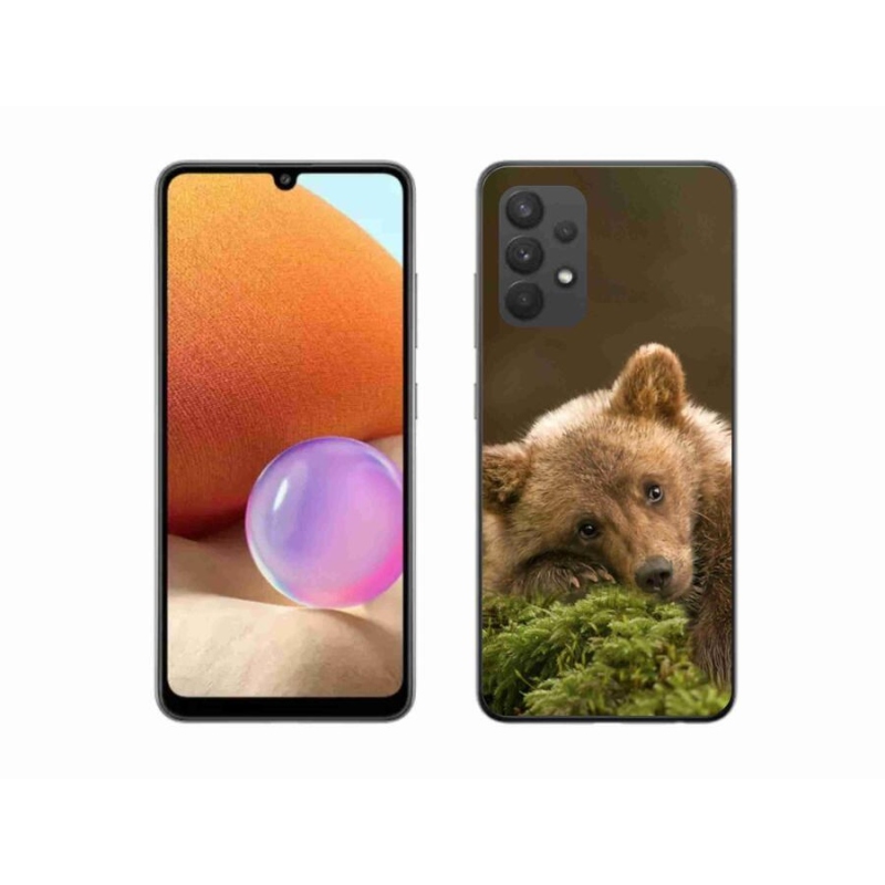 Gélový kryt mmCase na mobil Samsung Galaxy A32 4G - medveď