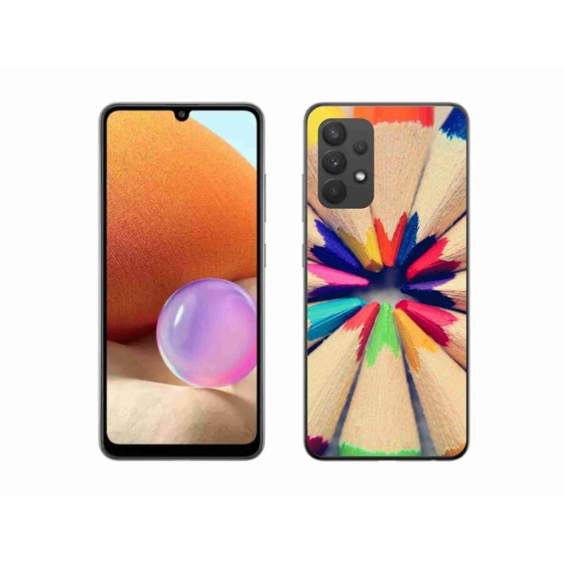 Gélový kryt mmCase na mobil Samsung Galaxy A32 4G - pastelky