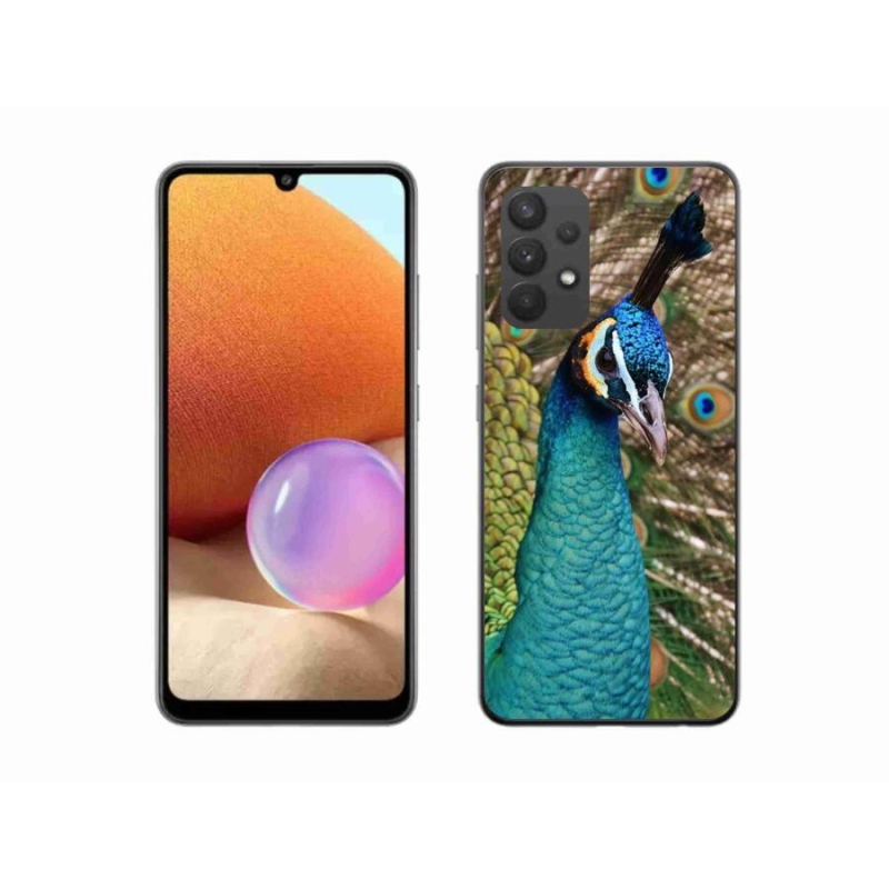 Gélový kryt mmCase na mobil Samsung Galaxy A32 4G - páv