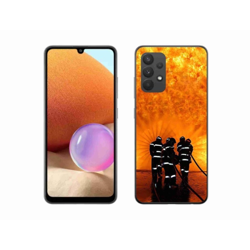 Gélový kryt mmCase na mobil Samsung Galaxy A32 4G - požiar