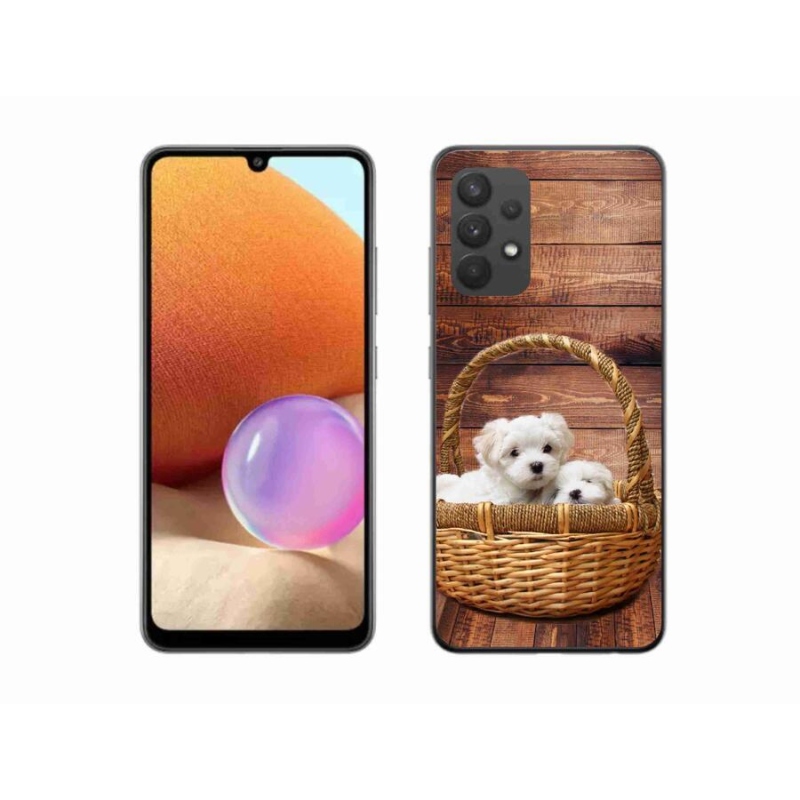 Gélový kryt mmCase na mobil Samsung Galaxy A32 4G - šteniatka