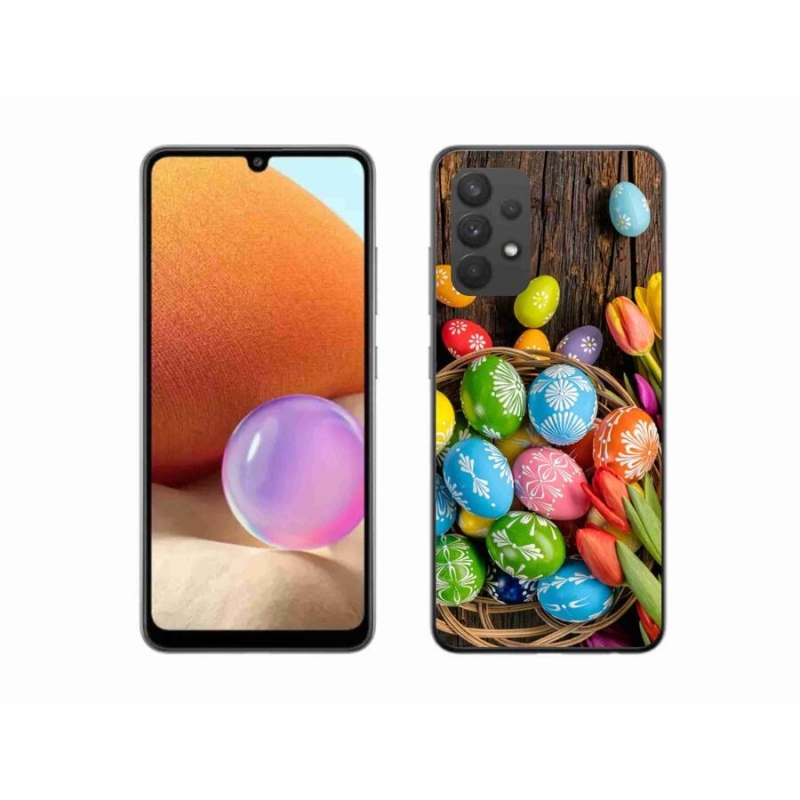 Gélový kryt mmCase na mobil Samsung Galaxy A32 4G - veľkonočné vajíčka