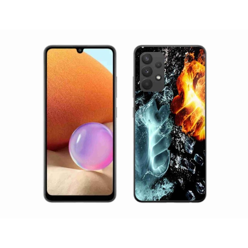 Gélový kryt mmCase na mobil Samsung Galaxy A32 4G - voda a oheň