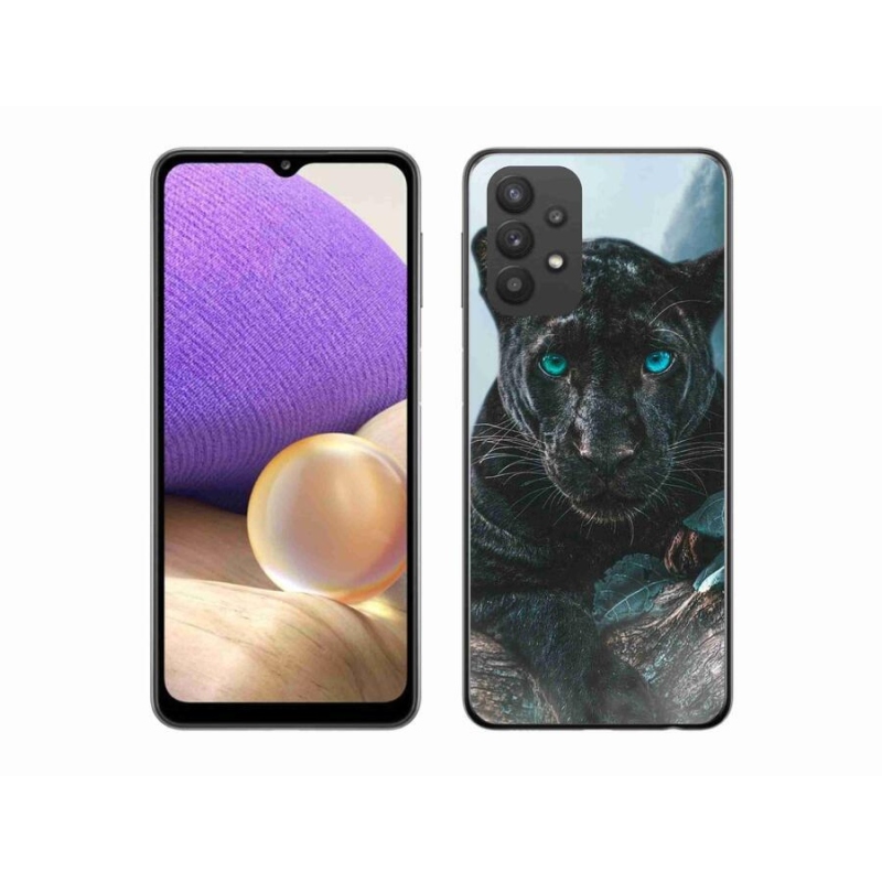 Gélový kryt mmCase na mobil Samsung Galaxy A32 5G - čierny panter