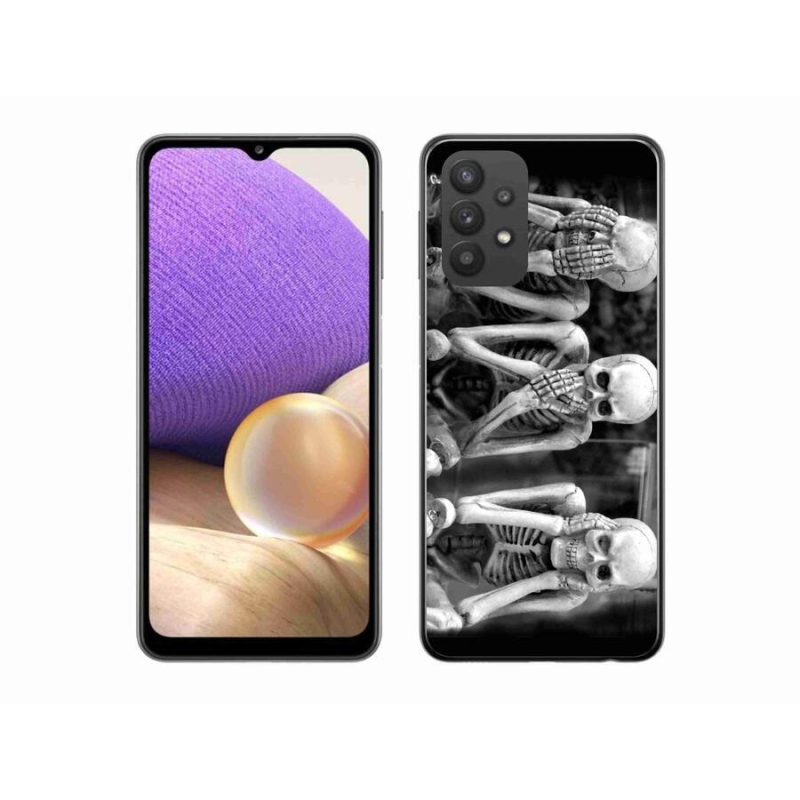 Gélový kryt mmCase na mobil Samsung Galaxy A32 5G - kostlivci