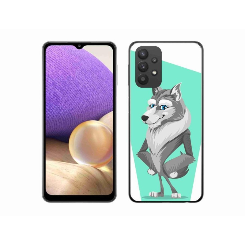 Gélový kryt mmCase na mobil Samsung Galaxy A32 5G - kreslený vlk