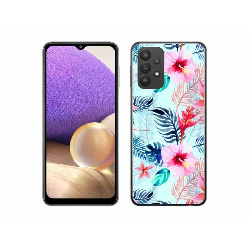 Gélový kryt mmCase na mobil Samsung Galaxy A32 5G - kvety