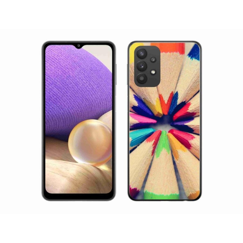 Gélový kryt mmCase na mobil Samsung Galaxy A32 5G - pastelky