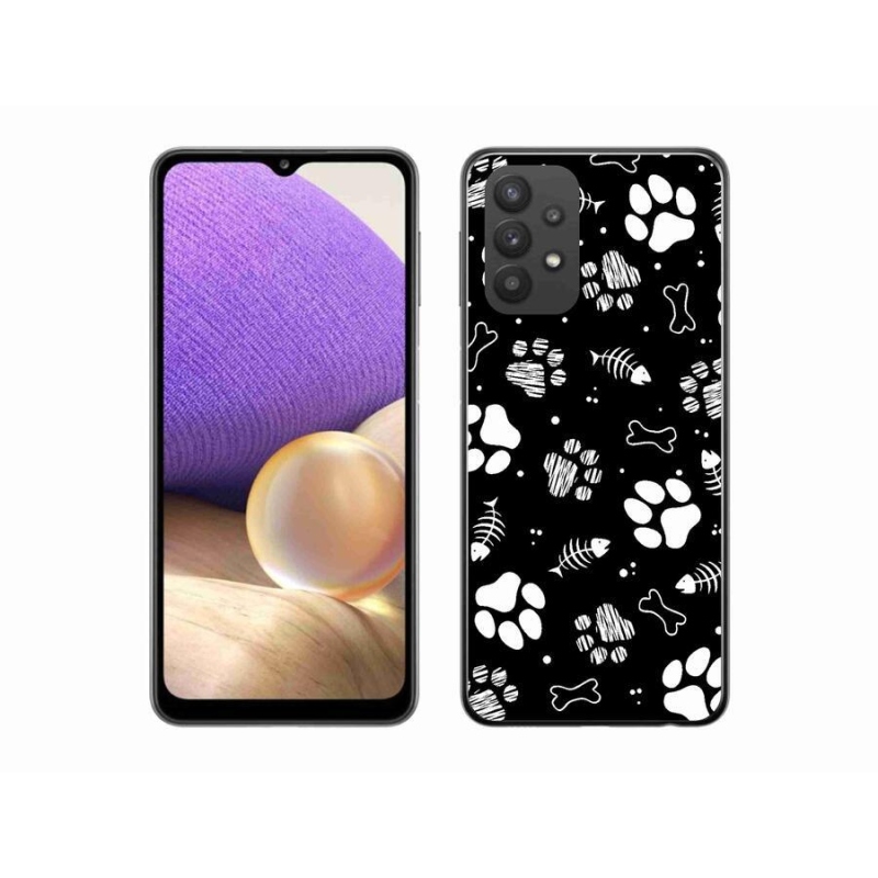 Gélový kryt mmCase na mobil Samsung Galaxy A32 5G - psie labky