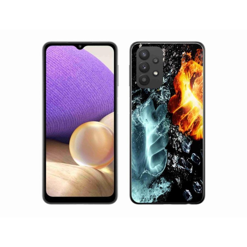 Gélový kryt mmCase na mobil Samsung Galaxy A32 5G - voda a oheň