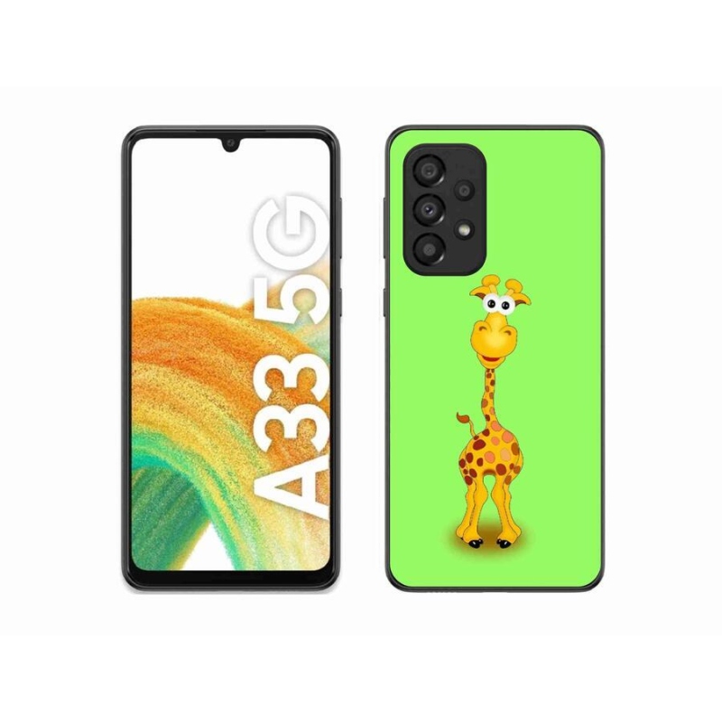 Gélový kryt mmCase na mobil Samsung Galaxy A33 5G - kreslená žirafa